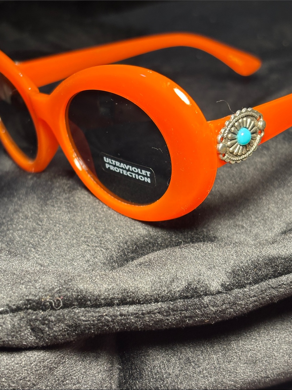 KB sunglasses vintage inspired vibrant orange frame western sunglasses 60s look